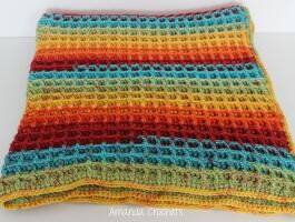 Crochet Waffle Stitch Blanket