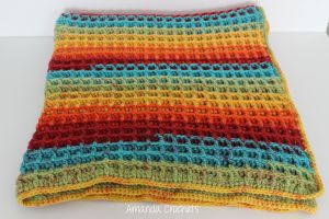 Crochet Waffle Stitch Blanket