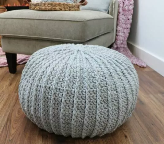 Crochet Floor Pouf Tutorial