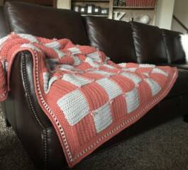 “Woven In Time” Sofa Blanket Crochet