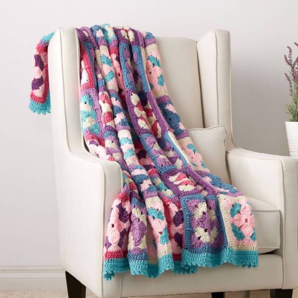 Springtime Floral Crochet Blanket – Free Pattern