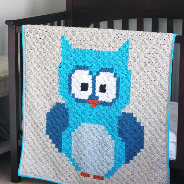 Baby Owl Crochet Blanket – Free Pattern